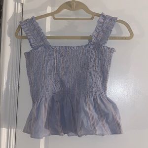 Forever 21 blue and purple striped tank top